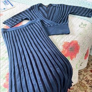 Club Monaco knit top and skirt